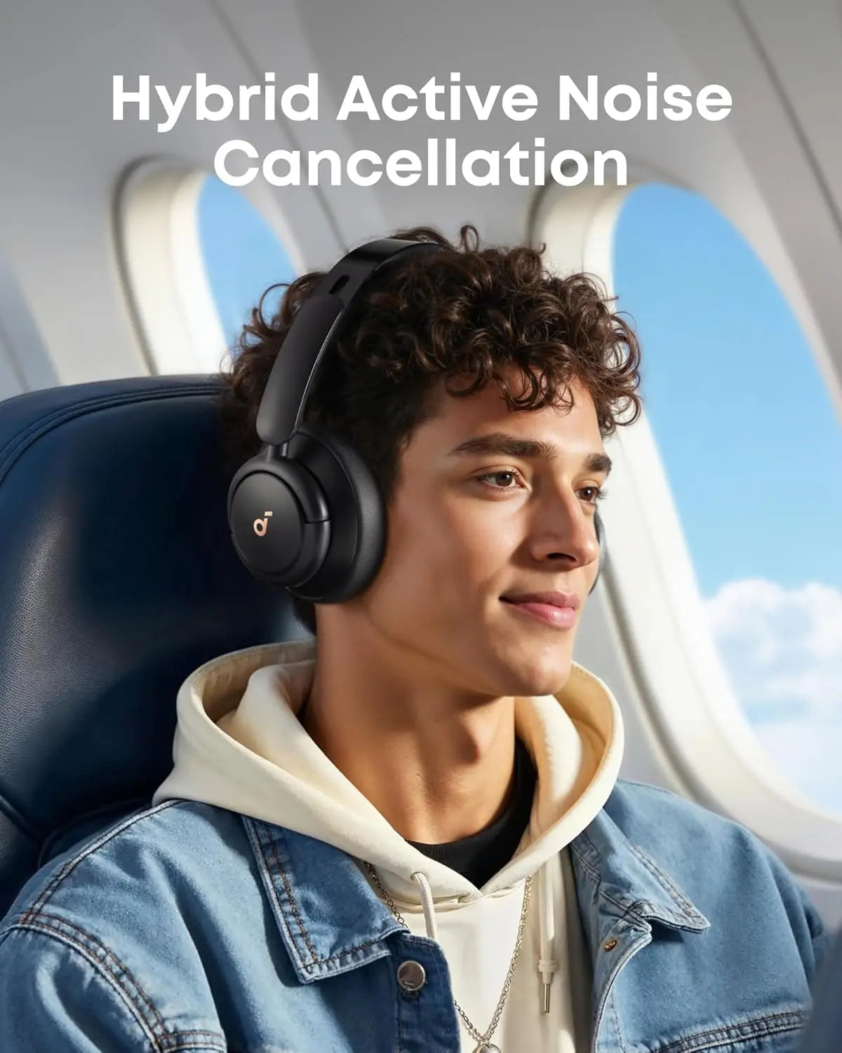 Fones de ouvido híbridos Soundcore by Anker Life Q30 com cancelamento de ruído ativo, sem fio Bluetooth, fone de ouvido supra-auricular