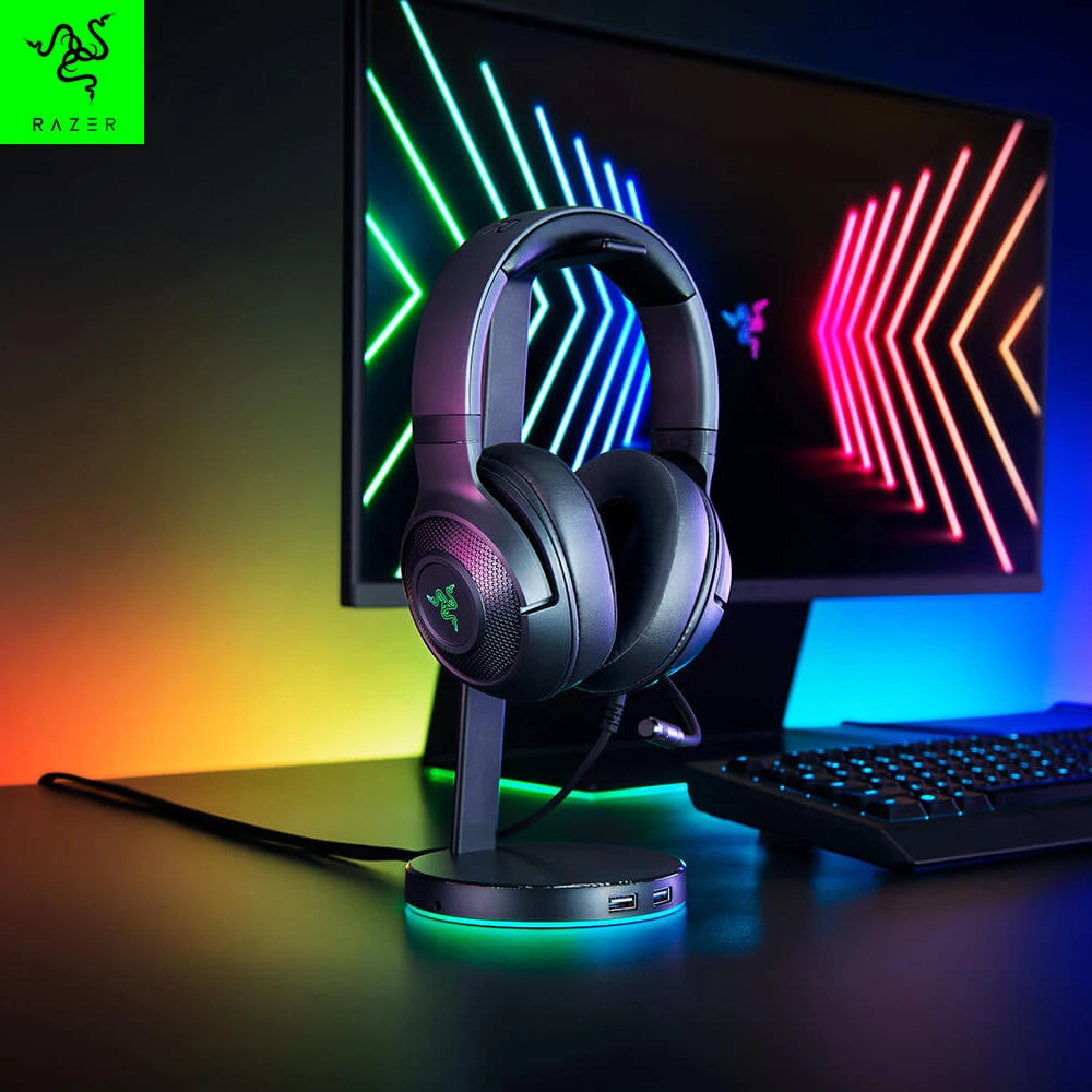 Headset Gamer com Fio Razer Kraken V3 X Original – Som Surround 7.1 com Driver TRIFORCE de 40mm e Microfone Cardioide HYPERCLEAR