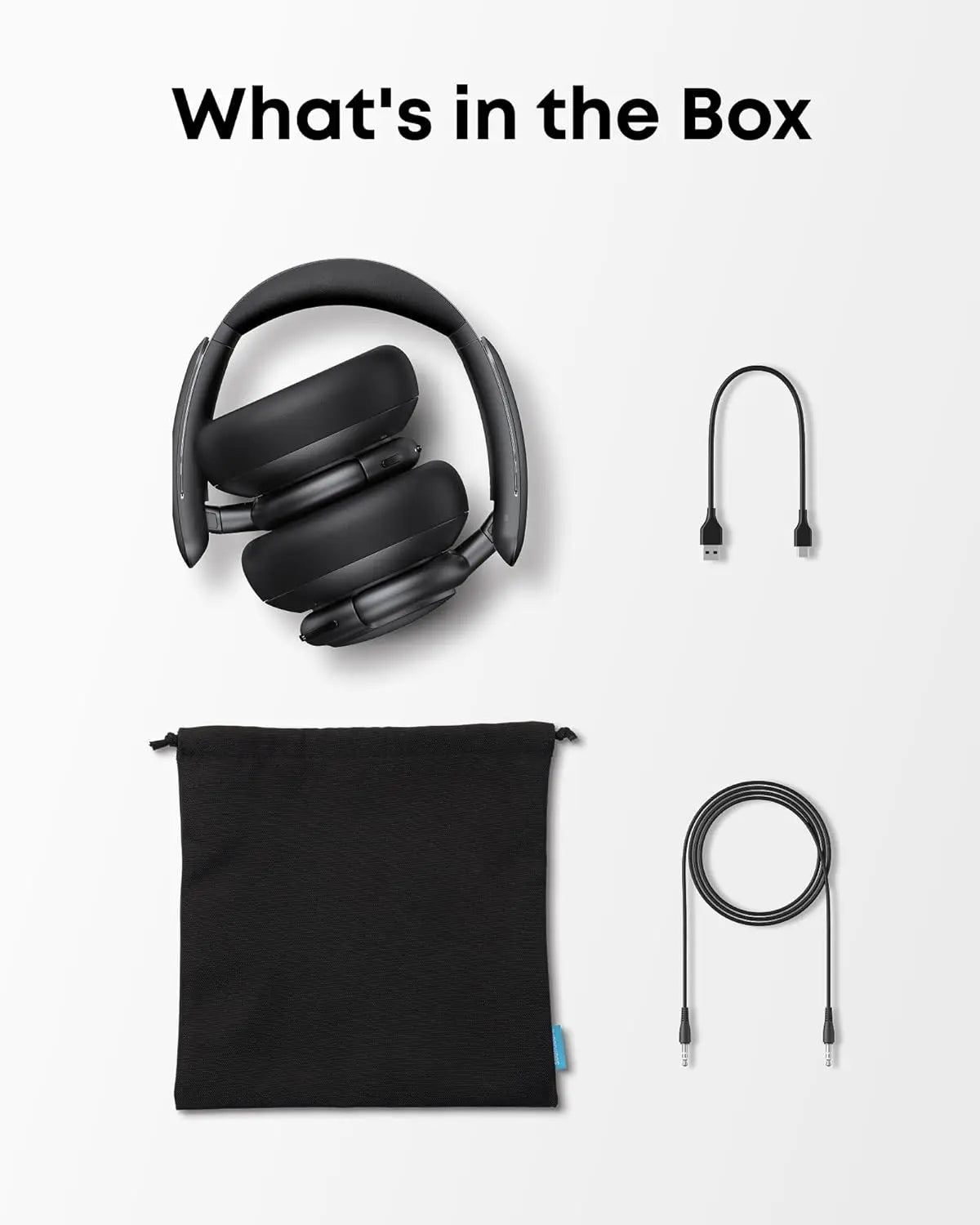 Fones de ouvido híbridos Soundcore by Anker Life Q30 com cancelamento de ruído ativo, sem fio Bluetooth, fone de ouvido supra-auricular