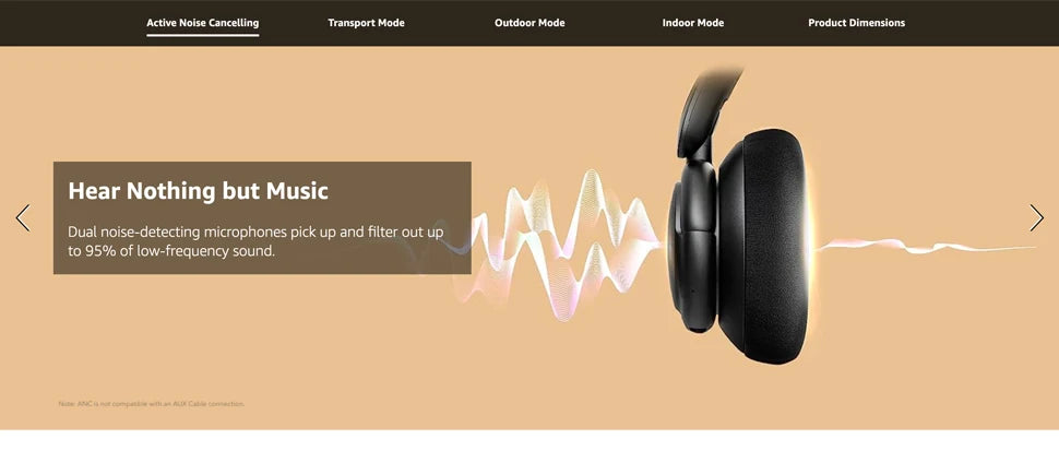 Fones de ouvido híbridos Soundcore by Anker Life Q30 com cancelamento de ruído ativo, sem fio Bluetooth, fone de ouvido supra-auricular