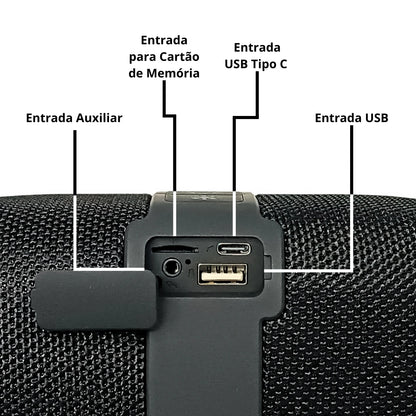 Caixa de Som Bluetooth Portátil RGB TWS - KA-8183