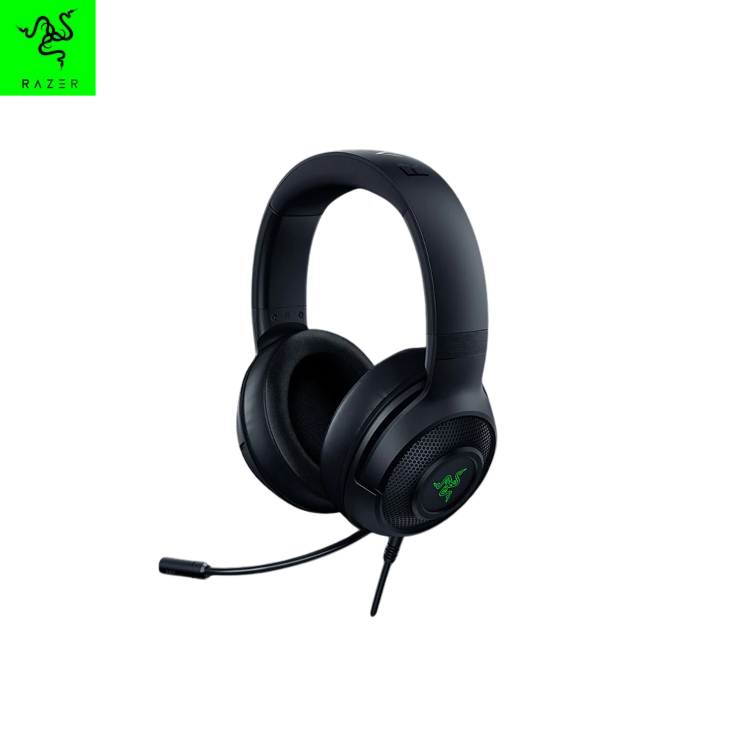 Headset Gamer com Fio Razer Kraken V3 X Original – Som Surround 7.1 com Driver TRIFORCE de 40mm e Microfone Cardioide HYPERCLEAR