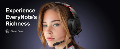 Headset Gamer Sem Fio Acer – Bateria de 100 Horas, Drivers Dinâmicos de 50mm, Microfone com Voz Clara, Fones Bluetooth para PC e PS4