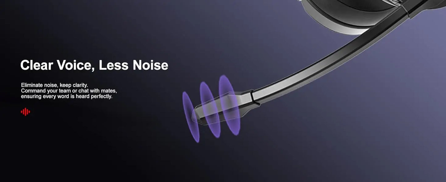 Headset Gamer Sem Fio Acer – Bateria de 100 Horas, Drivers Dinâmicos de 50mm, Microfone com Voz Clara, Fones Bluetooth para PC e PS4