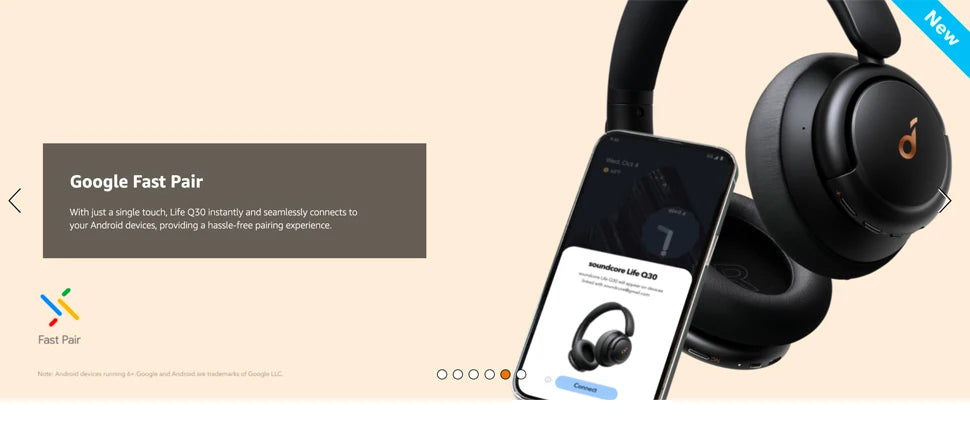 Fones de ouvido híbridos Soundcore by Anker Life Q30 com cancelamento de ruído ativo, sem fio Bluetooth, fone de ouvido supra-auricular
