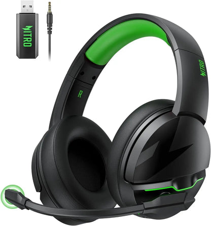 Headset Gamer Sem Fio Acer – Bateria de 100 Horas, Drivers Dinâmicos de 50mm, Microfone com Voz Clara, Fones Bluetooth para PC e PS4