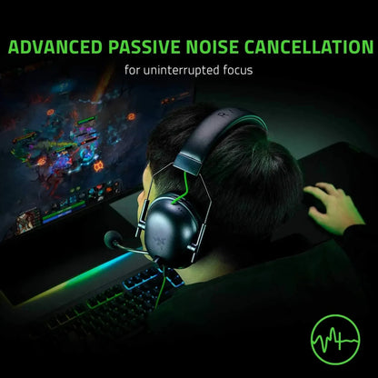 Razer BlackShark V2 X Headset com Fio para eSports – Cancelamento Passivo Avançado de Ruído, Som Surround 7.1, Microfone Cardioide Hyperclear