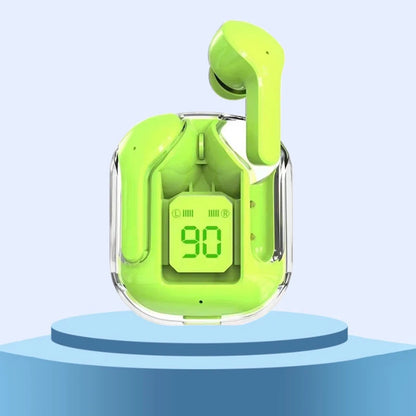 T2 TWS Fones de Ouvido Sem Fio Transparentes – Headset Bluetooth In-Ear com ENC, Fones Esportivos, Display Digital de Energia em LED e Som Estéreo.