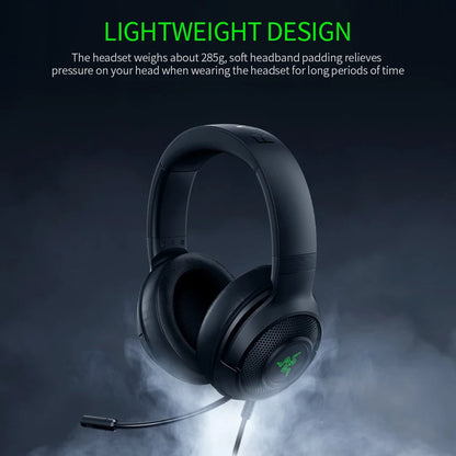 Headset Gamer com Fio Razer Kraken V3 X Original – Som Surround 7.1 com Driver TRIFORCE de 40mm e Microfone Cardioide HYPERCLEAR