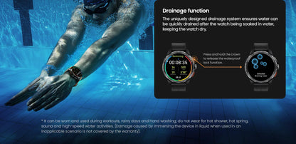 Relógio Inteligente Haylou Solar Ultra GPS com Tela AMOLED de 1,6”, Taxa de Atualização de 60Hz, Chamadas Bluetooth, Resistência à Água de 5ATM, Relógio Inteligente Esportivo