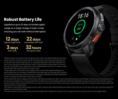 Relógio Inteligente Haylou Solar Ultra GPS com Tela AMOLED de 1,6”, Taxa de Atualização de 60Hz, Chamadas Bluetooth, Resistência à Água de 5ATM, Relógio Inteligente Esportivo