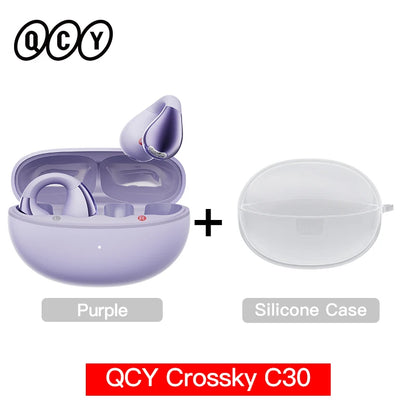 Fones de ouvido QCY Crossky C30 com clipe de orelha