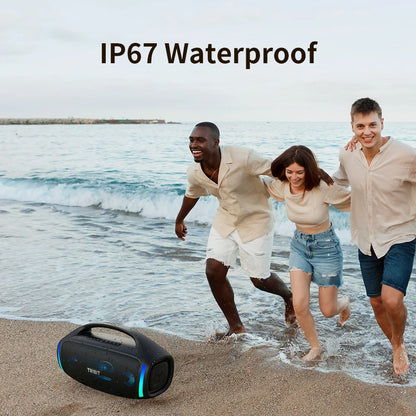 Caixa de som Bluetooth TRIBIT StormBox Blast 2, potência de 200 W com subwoofer, caixa de som para festas externa IP67, 30 horas de reprodução, LED, entrada para microfone