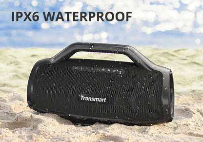 Tronsmart Bang Max Speaker Bluetooth Speaker com 130 W, sistema de som de 3 vias, sincronização com mais de 100 alto-falantes, controle por aplicativo, entrada para guitarra/microfone