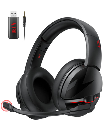Headset Gamer Sem Fio Acer – Bateria de 100 Horas, Drivers Dinâmicos de 50mm, Microfone com Voz Clara, Fones Bluetooth para PC e PS4