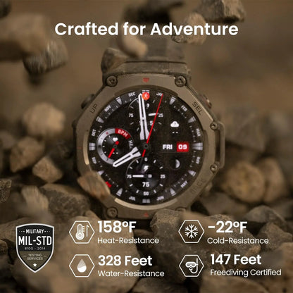 Amazfit T-Rex 3 Smartwatch Outdoor com tela AMOLED de 48 mm, 6 sistemas de satélite, GPS de banda dupla, 170 modos esportivos