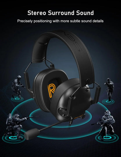 SENZER SG500 Fone de Ouvido Gamer Surround Sound Pro com Microfone com Cancelamento de Ruído – Dobrável e Portátil para PC, PS4, PS5, Xbox
