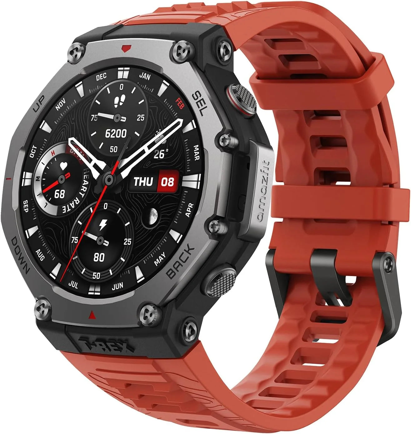 Amazfit T-Rex 3 Smartwatch Outdoor com tela AMOLED de 48 mm, 6 sistemas de satélite, GPS de banda dupla, 170 modos esportivos