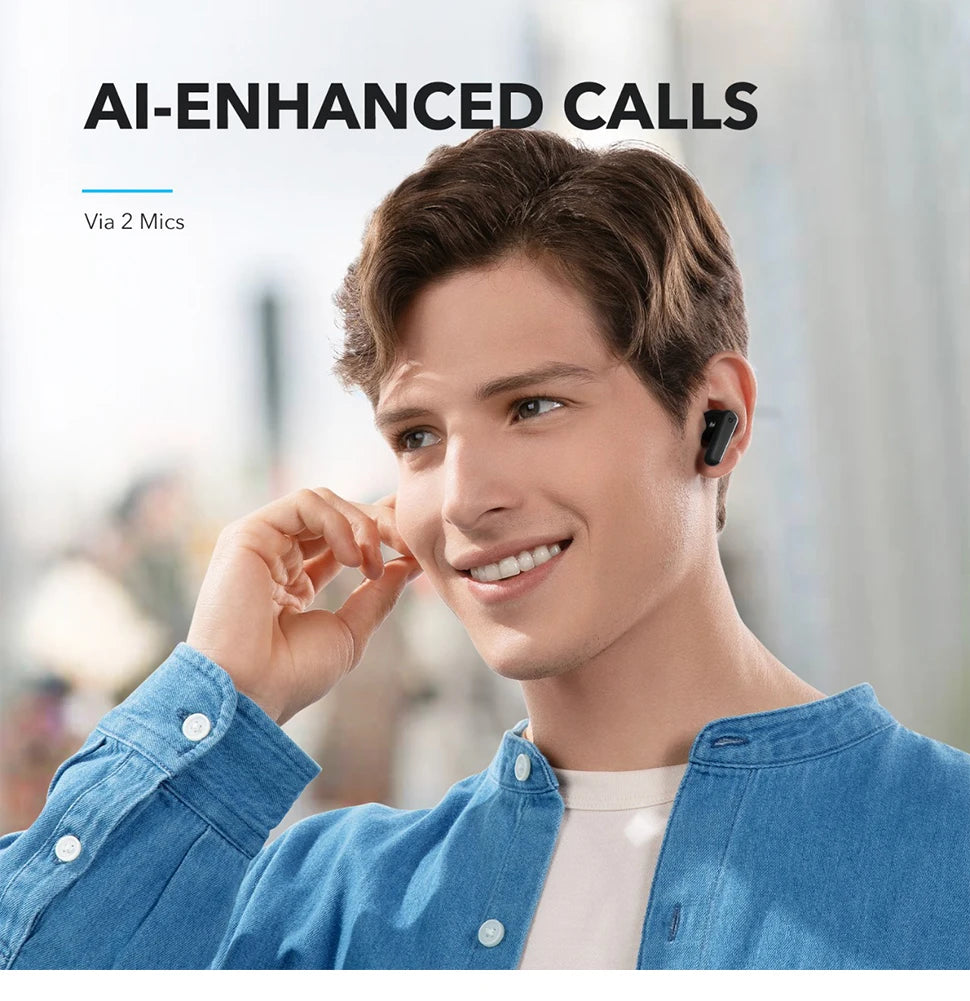 Fones de ouvido sem fio Soundcore by Anker P20i True Wireless 30H Fones de ouvido Bluetooth Fones de ouvido sem fio Bluetooth