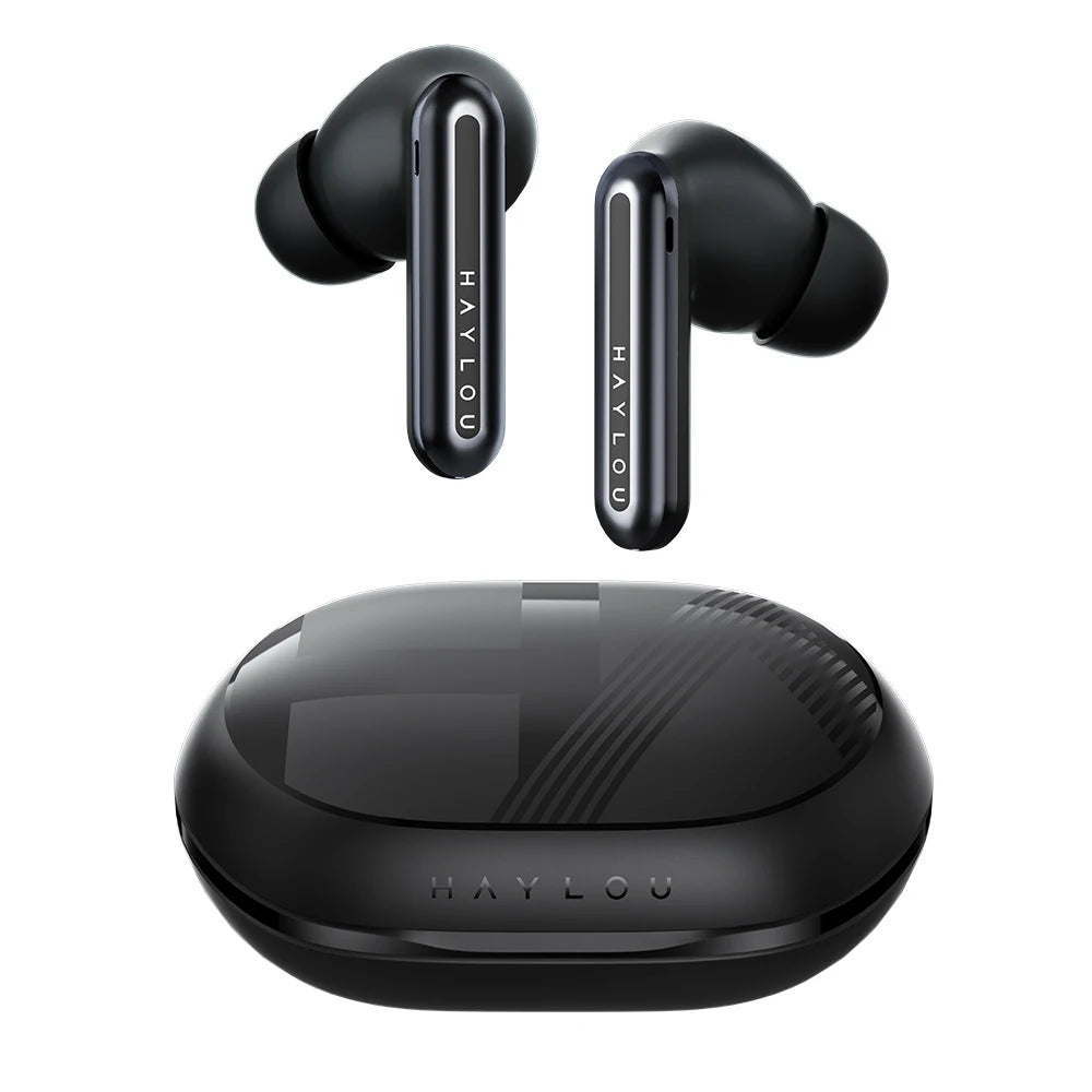 Fones de ouvido HAYLOU Mori Pro Bluetooth 5.4 - 43dB ANC com cancelamento de ruído ativo, fones de ouvido sem fio com 6 microfones e bateria com duração de 35 horas