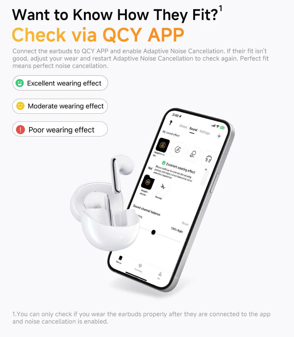 QCY HT10 AilyBuds Pro+ ANC com áudio de alta resolução e Bluetooth 5.3 LDAC, 6 microfones, AI HD, conexão multiponto para chamadas