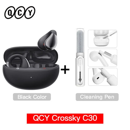 Fones de ouvido QCY Crossky C30 com clipe de orelha