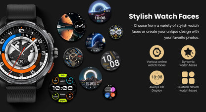 Relógio Inteligente Haylou Solar Ultra GPS com Tela AMOLED de 1,6”, Taxa de Atualização de 60Hz, Chamadas Bluetooth, Resistência à Água de 5ATM, Relógio Inteligente Esportivo