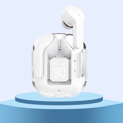 T2 TWS Fones de Ouvido Sem Fio Transparentes – Headset Bluetooth In-Ear com ENC, Fones Esportivos, Display Digital de Energia em LED e Som Estéreo.