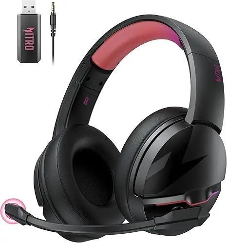 Headset Gamer Sem Fio Acer – Bateria de 100 Horas, Drivers Dinâmicos de 50mm, Microfone com Voz Clara, Fones Bluetooth para PC e PS4