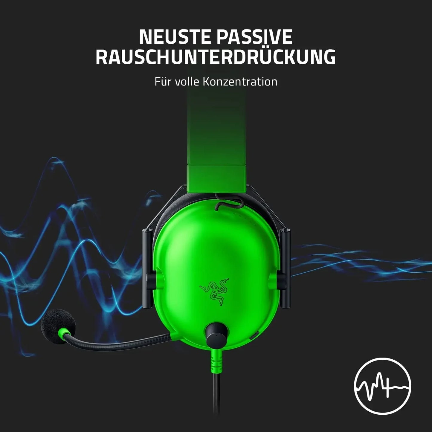 Razer BlackShark V2 X Headset com Fio para eSports – Cancelamento Passivo Avançado de Ruído, Som Surround 7.1, Microfone Cardioide Hyperclear