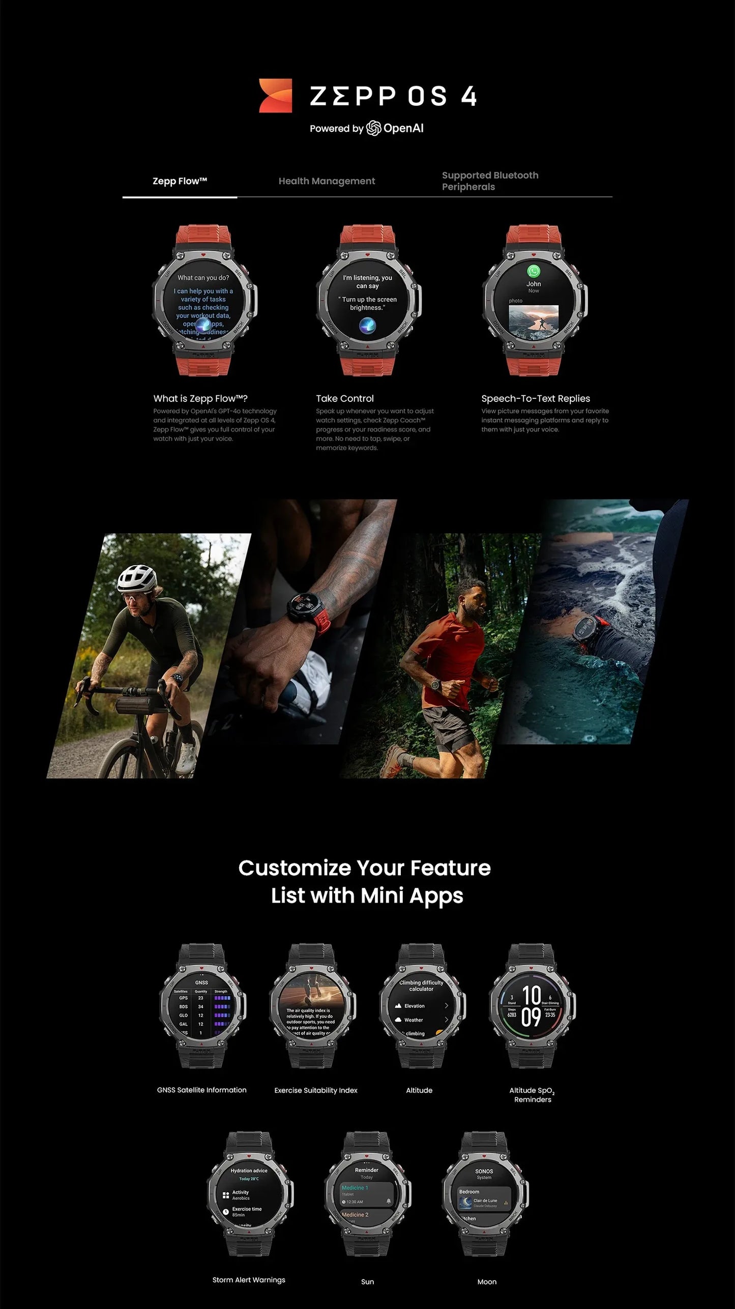 Amazfit T-Rex 3 Smartwatch Outdoor com tela AMOLED de 48 mm, 6 sistemas de satélite, GPS de banda dupla, 170 modos esportivos