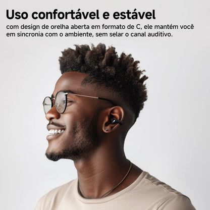 Fones de ouvido QCY Crossky C30 com clipe de orelha