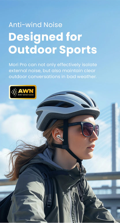 Fones de ouvido HAYLOU Mori Pro Bluetooth 5.4 - 43dB ANC com cancelamento de ruído ativo, fones de ouvido sem fio com 6 microfones e bateria com duração de 35 horas