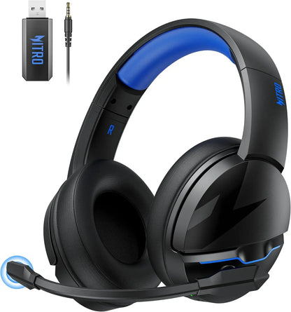 Headset Gamer Sem Fio Acer – Bateria de 100 Horas, Drivers Dinâmicos de 50mm, Microfone com Voz Clara, Fones Bluetooth para PC e PS4