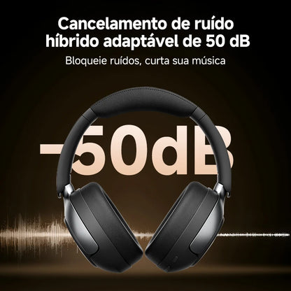 Fone de ouvido sem fio QCY H3 Pro ANC com cancelamento de ruído de 50 dB e áudio espacial de alta resolução com LDAC Bluetooth 5.4.