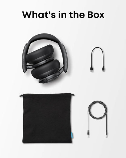 Fones de ouvido híbridos Soundcore by Anker Life Q30 com cancelamento de ruído ativo, sem fio Bluetooth, fone de ouvido supra-auricular