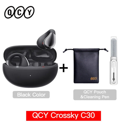 Fones de ouvido QCY Crossky C30 com clipe de orelha