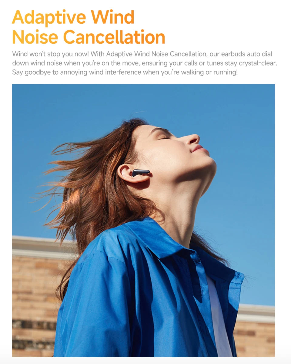 QCY HT10 AilyBuds Pro+ ANC com áudio de alta resolução e Bluetooth 5.3 LDAC, 6 microfones, AI HD, conexão multiponto para chamadas