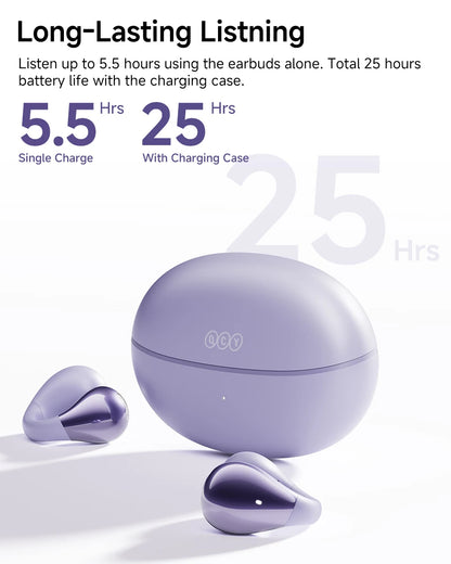 Fones de ouvido QCY Crossky C30 com clipe de orelha