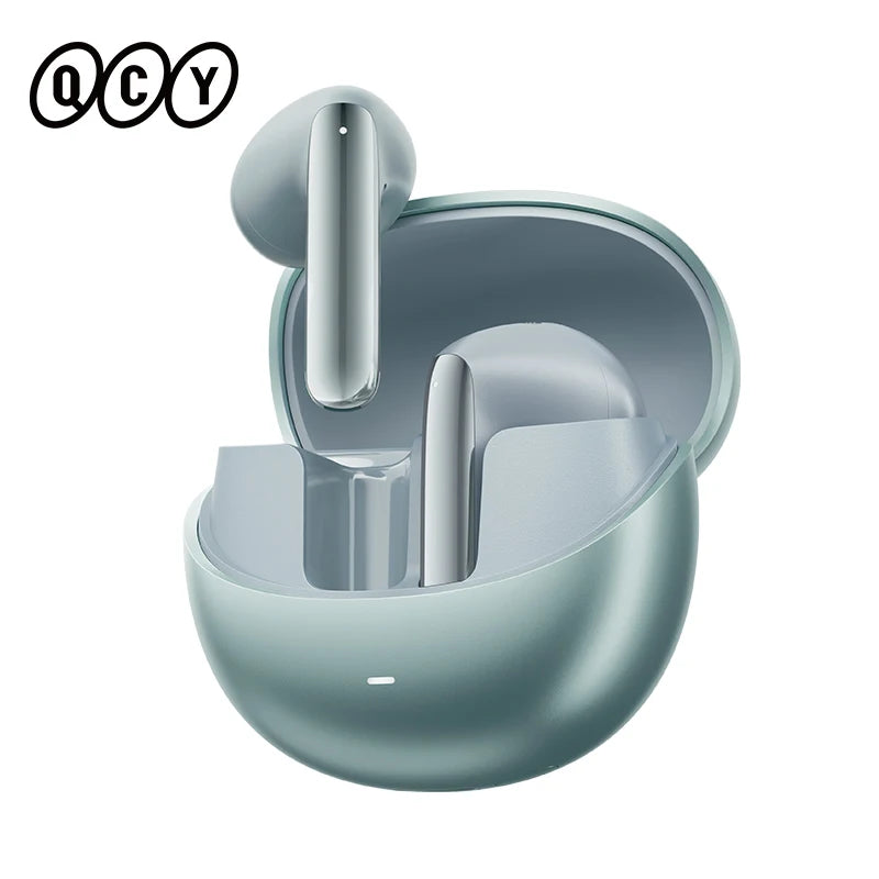 QCY HT10 AilyBuds Pro+ ANC com áudio de alta resolução e Bluetooth 5.3 LDAC, 6 microfones, AI HD, conexão multiponto para chamadas
