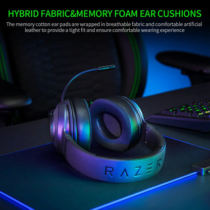Headset Gamer com Fio Razer Kraken V3 X Original – Som Surround 7.1 com Driver TRIFORCE de 40mm e Microfone Cardioide HYPERCLEAR