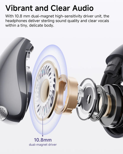 Fones de ouvido QCY Crossky C30 com clipe de orelha