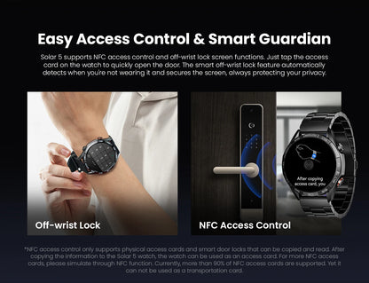 Relógio inteligente Haylou Solar 5 com chamada de voz, tela AMOLED de 1,58'', 60Hz, monitoramento de saúde 24 horas, esportivo, masculino